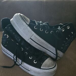 Black and Gray Women's Sneakers